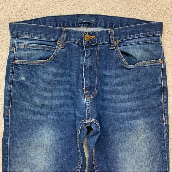 Men's ZARA MAN Indigo Blue STRETCH Mid Rise SLIM FIT Designer DENIM JEANS  34 - Picture 2 of 7